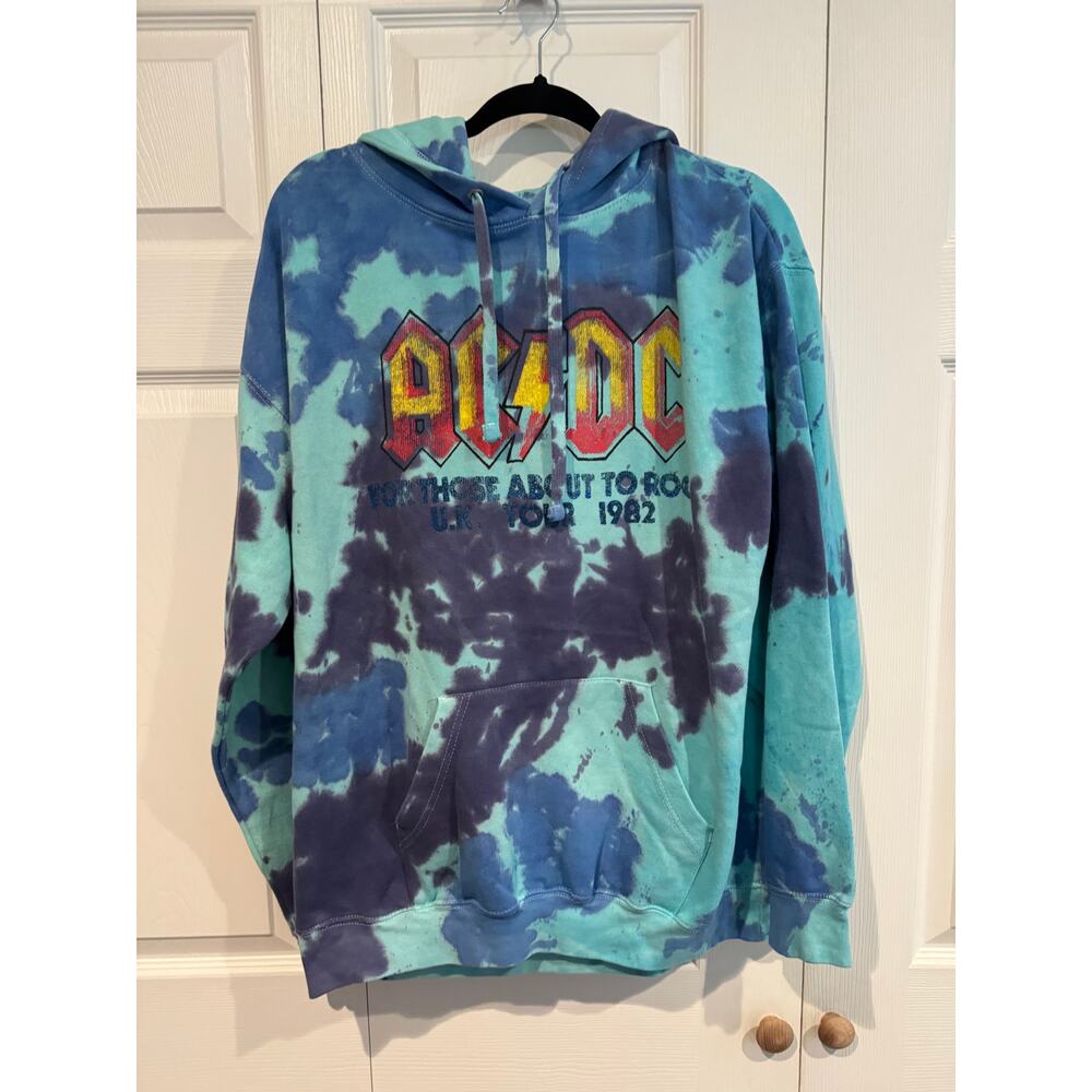 AC/DC NEW Mens Graphic Hoodie Sweatshirt Streetwear Band Tour Music